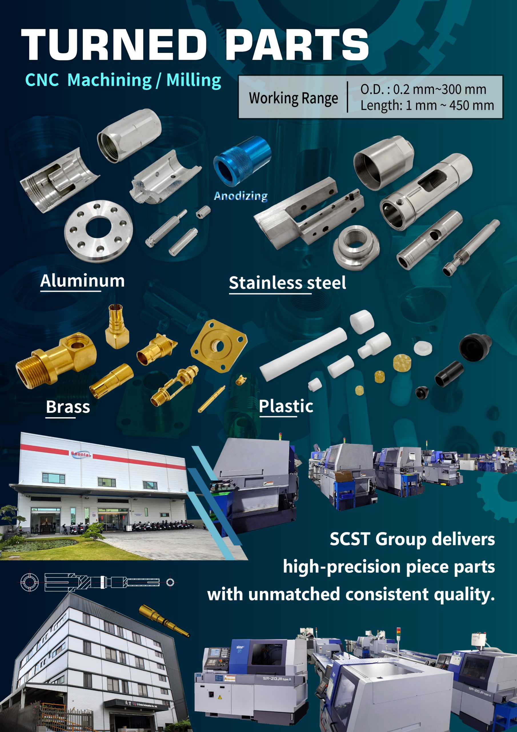 Custom Precision CNC Turned Parts & Machining Services | Taiwan Manufacturer
